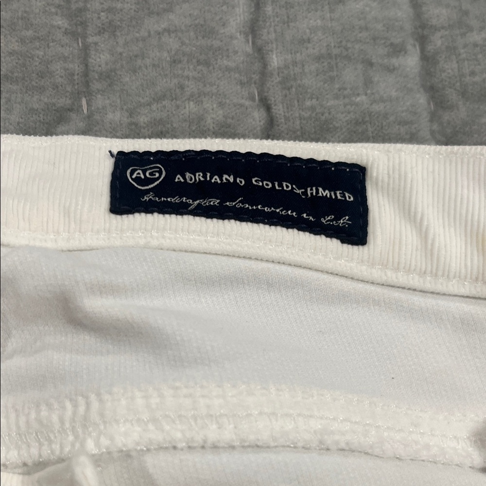 AG white corduroys